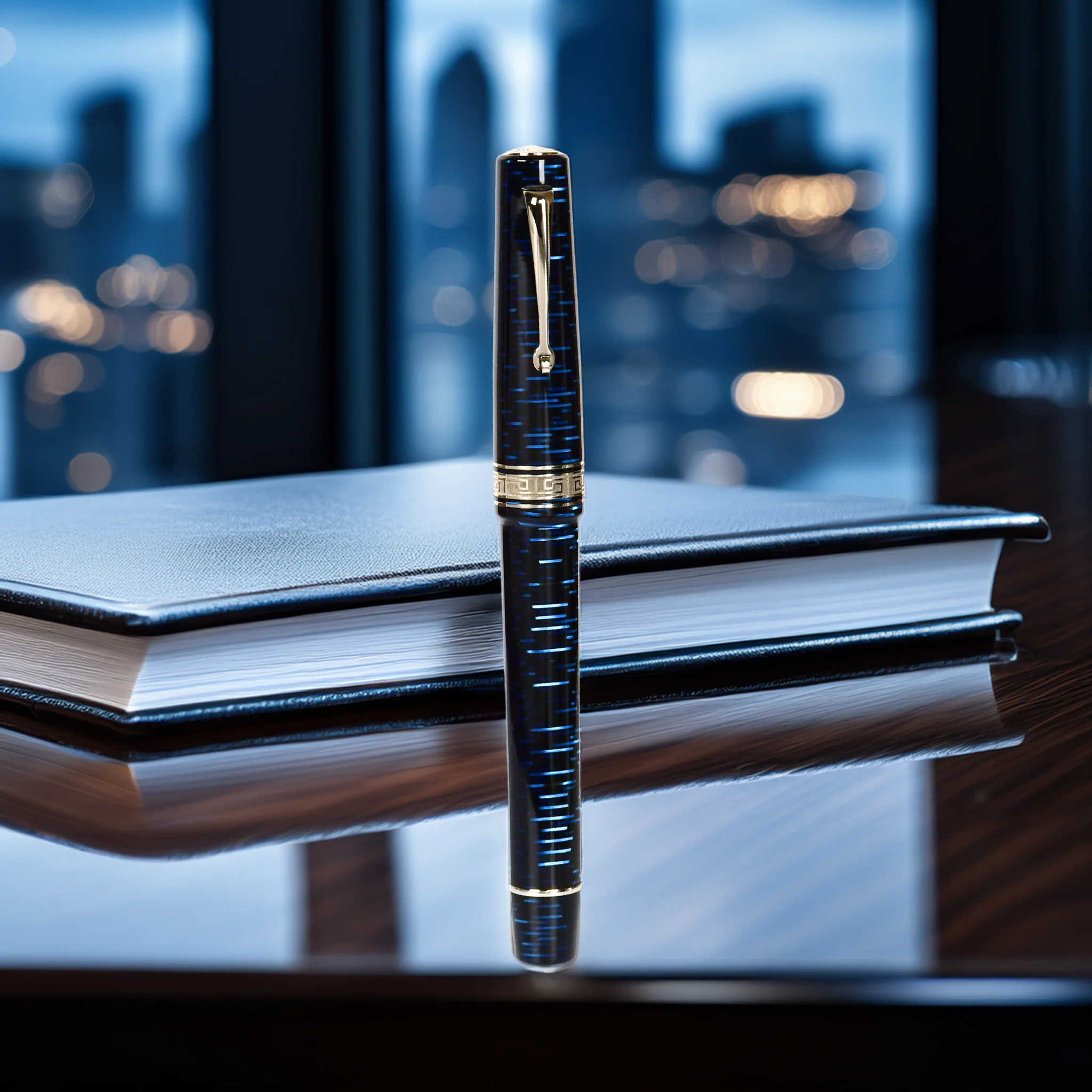 ASC Bologna Extra Blue "Wall Street" Skyscraper LE - Fountain Pen - Image 10