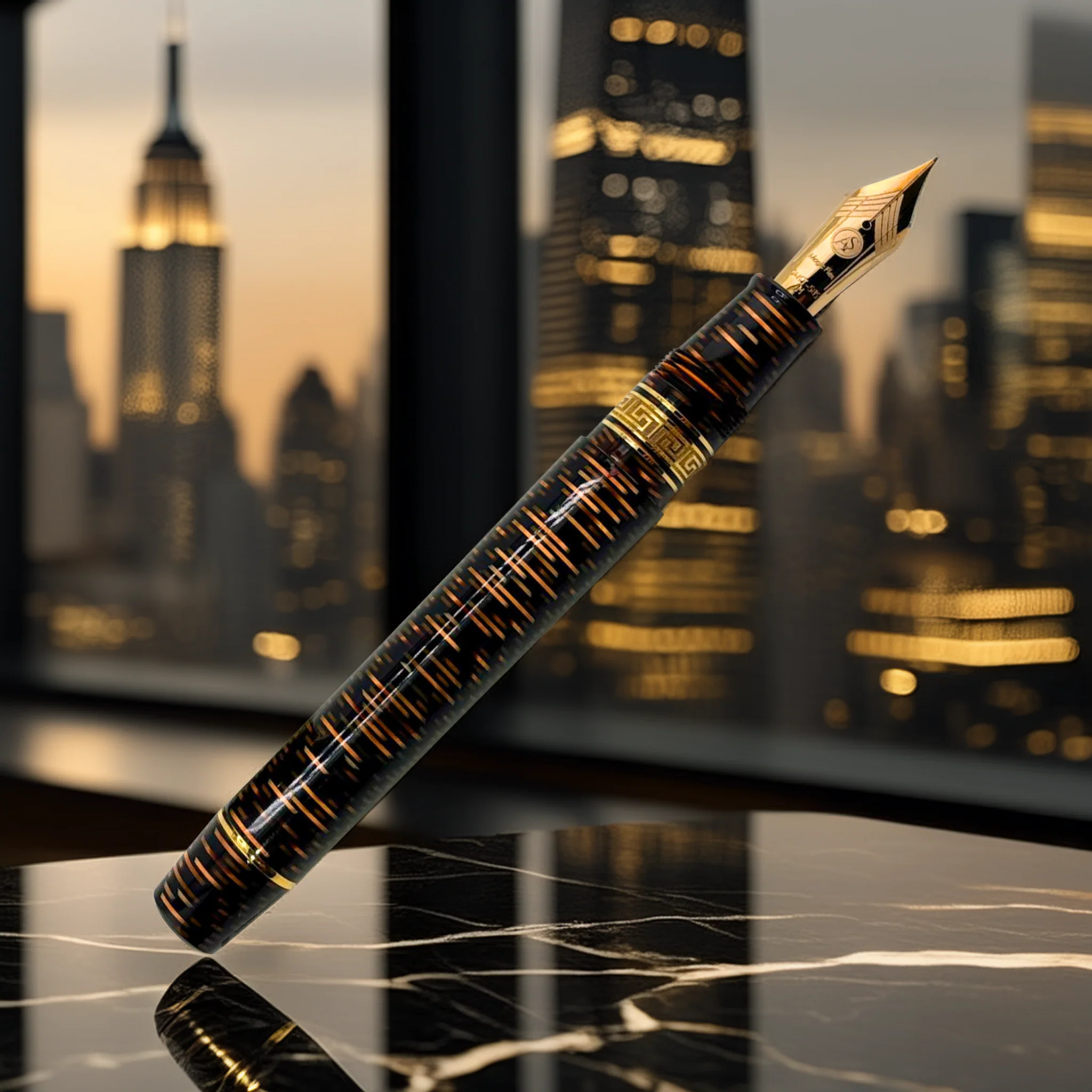 ASC Bologna Extra Bronze Skyscraper Limited Edition Fountain Pen - Image 6