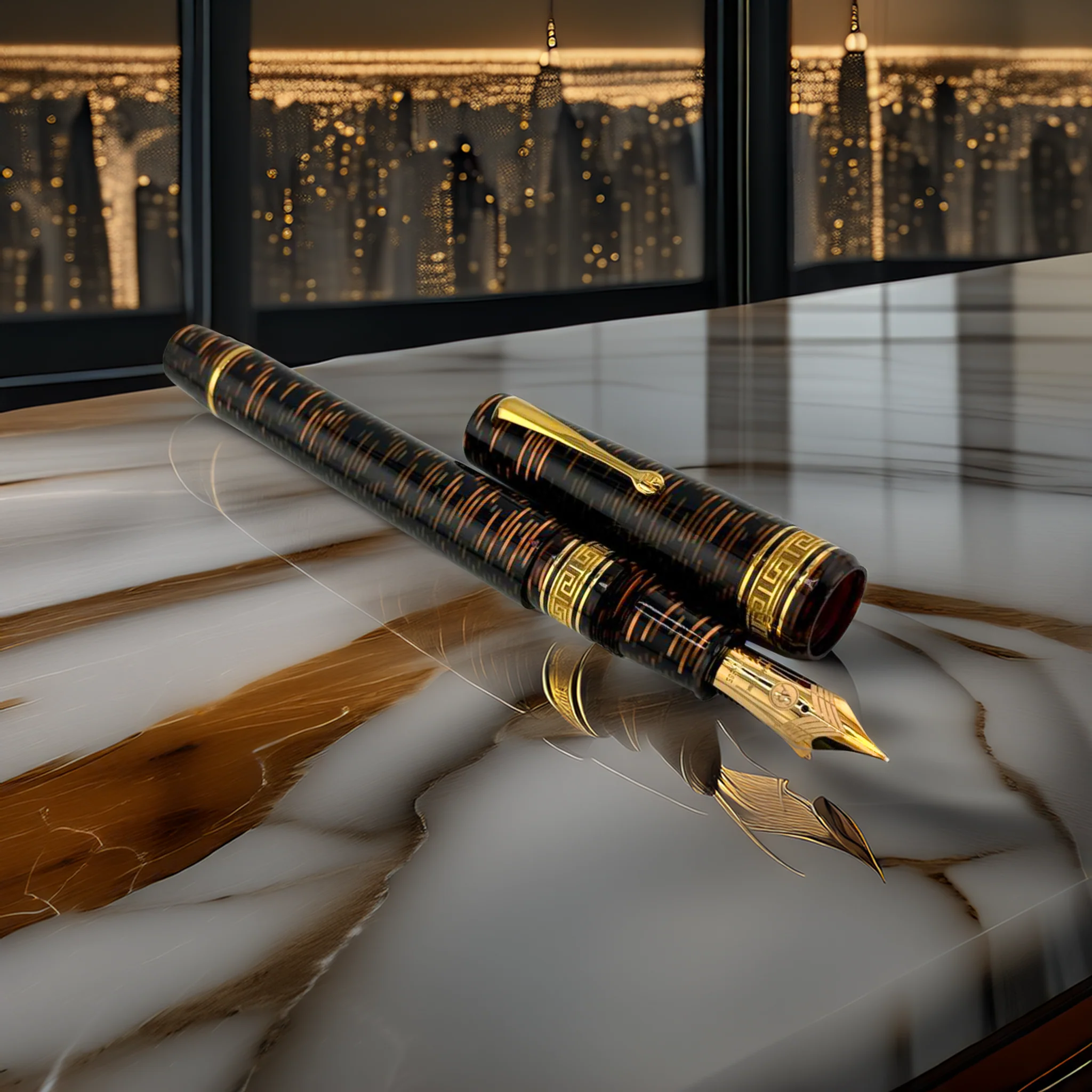 ASC Bologna Extra Bronze Skyscraper Limited Edition Fountain Pen - Image 7