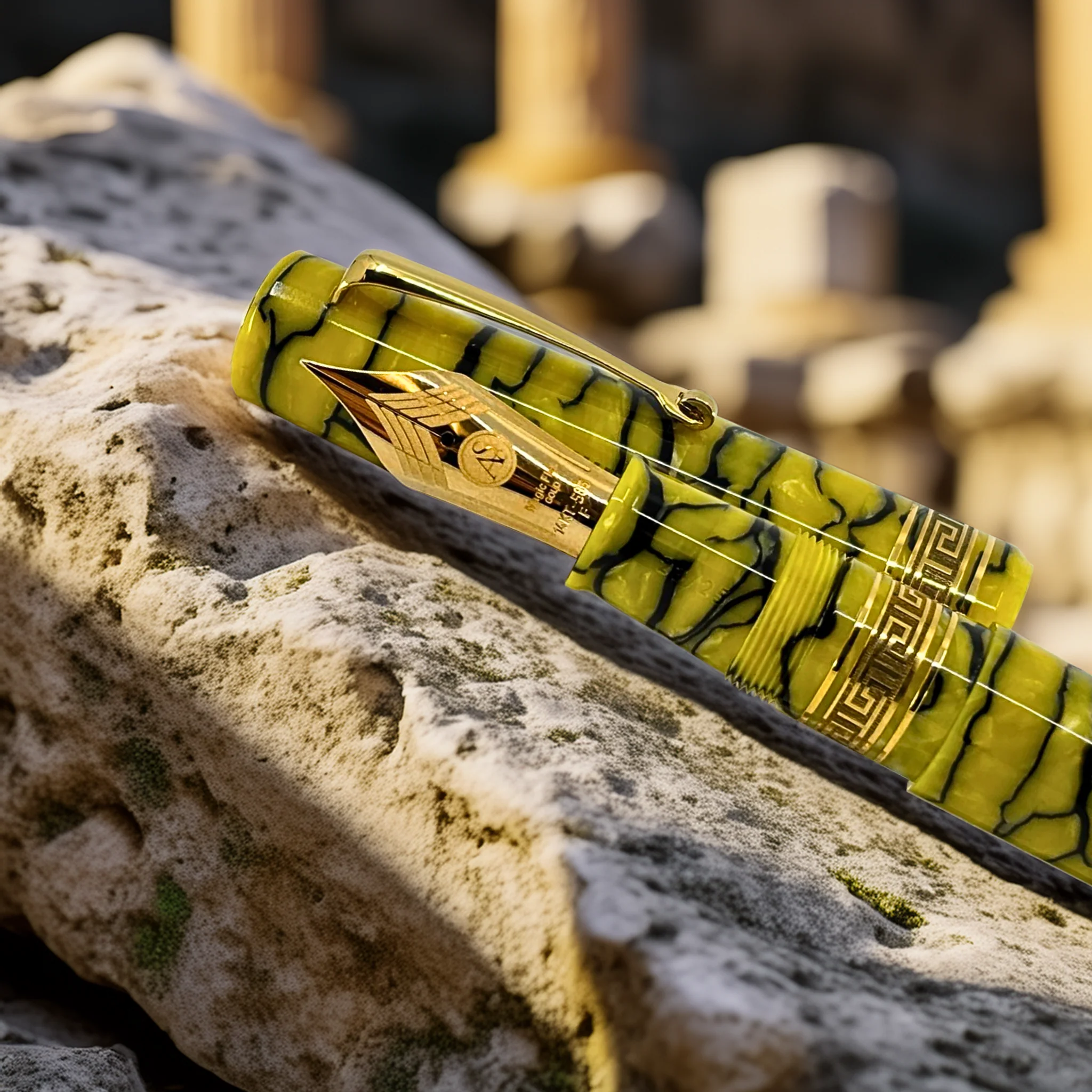 ASC Bologna Extra Pompeii II LE Gold Trim Bespoke 2025 - Fountain Pen - Image 3