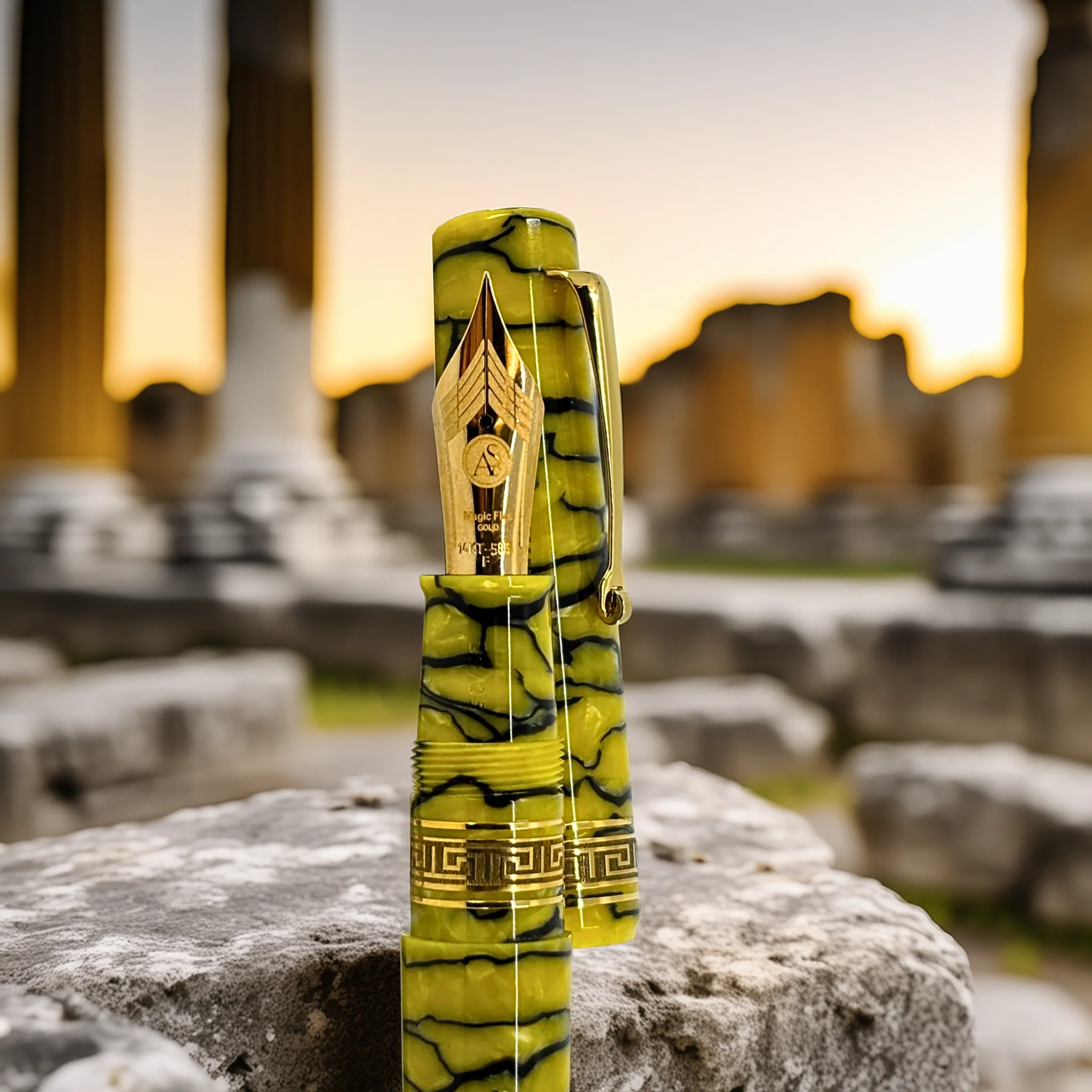 ASC Bologna Extra Pompeii II LE Gold Trim Bespoke 2025 - Fountain Pen - Image 6