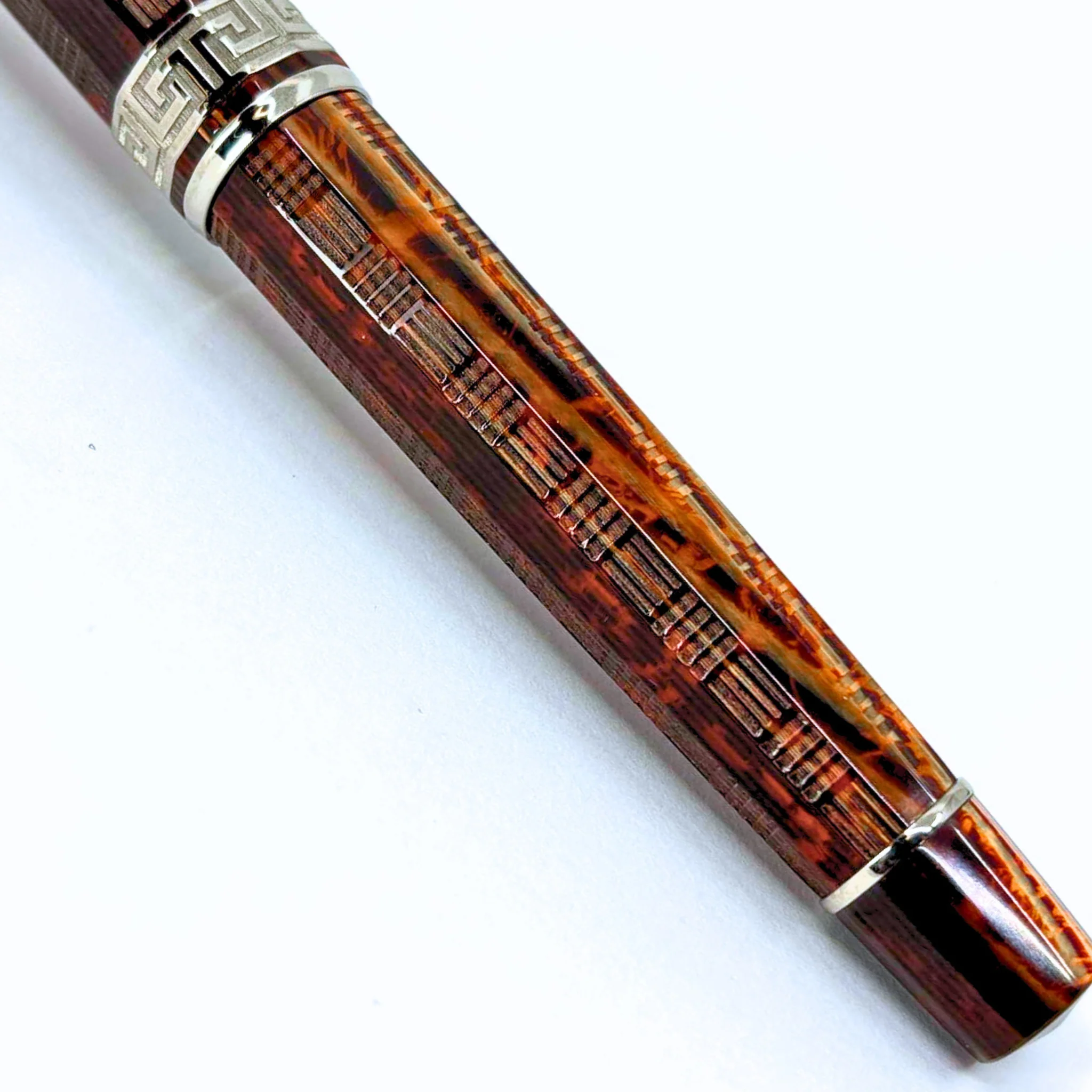 ASC Gladiator Medio Bespoke 2025 Arco Bronze Guilloche Rhodium Trim - Fountain Pen - Image 11