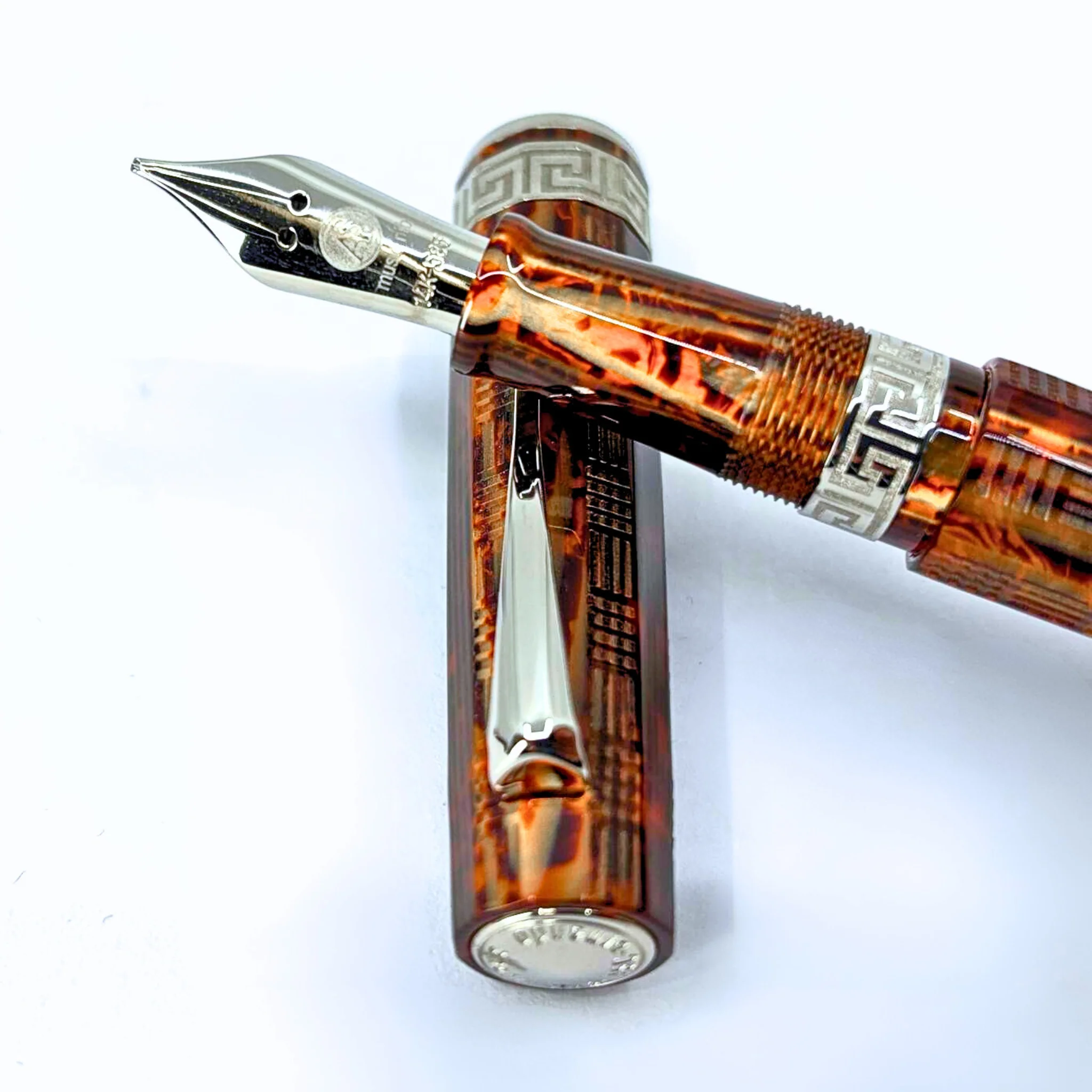 ASC Gladiator Medio Bespoke 2025 Arco Bronze Guilloche Rhodium Trim - Fountain Pen - Image 7