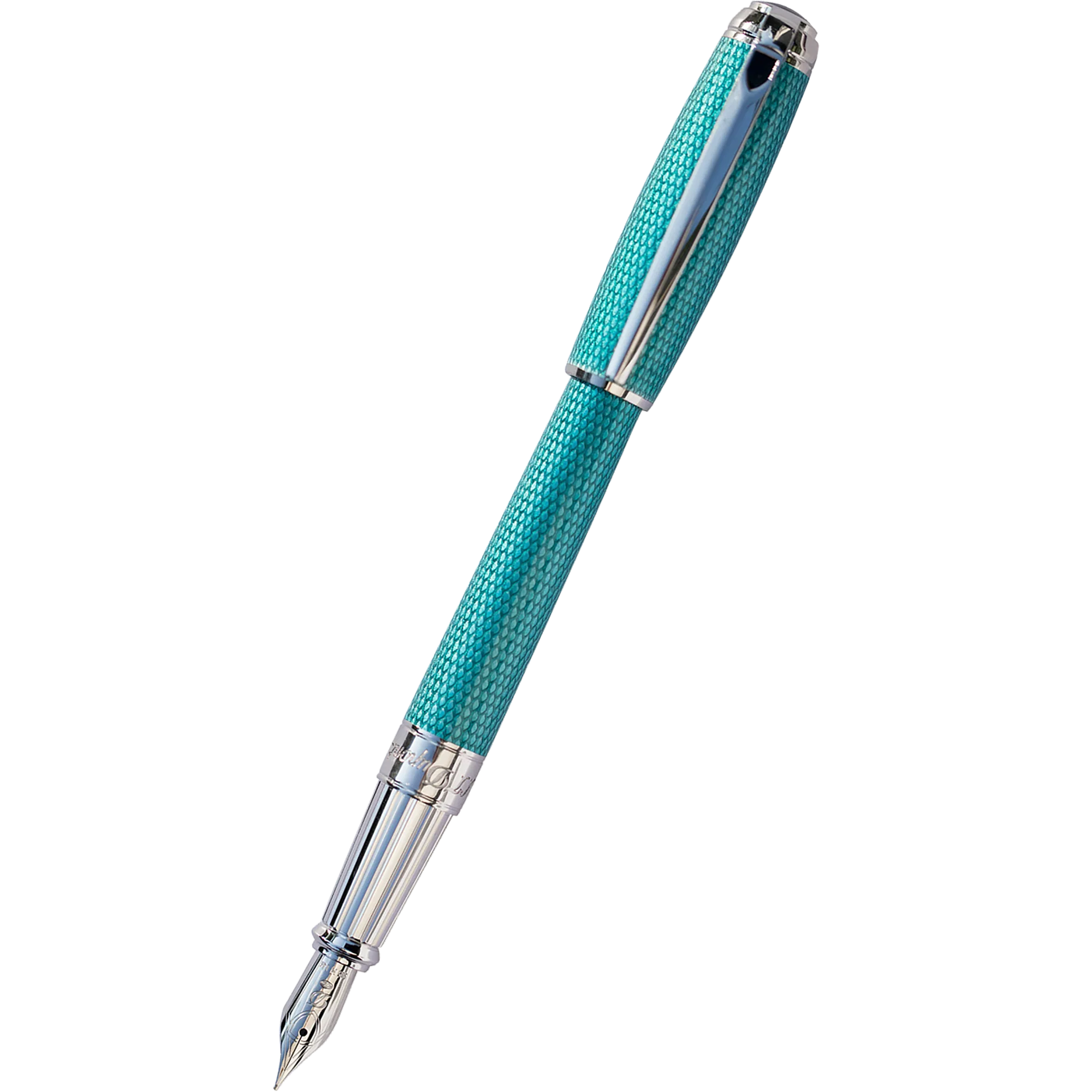S.T. Dupont Line D Large Diamond Guilloché Aquamarine - Image 4