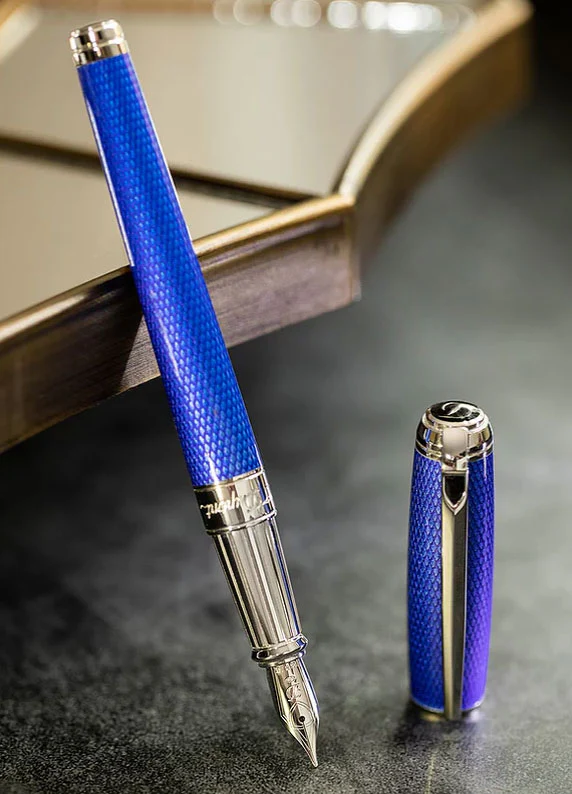 S.T. Dupont Line D Large Diamond Guilloché Sapphire - Image 5