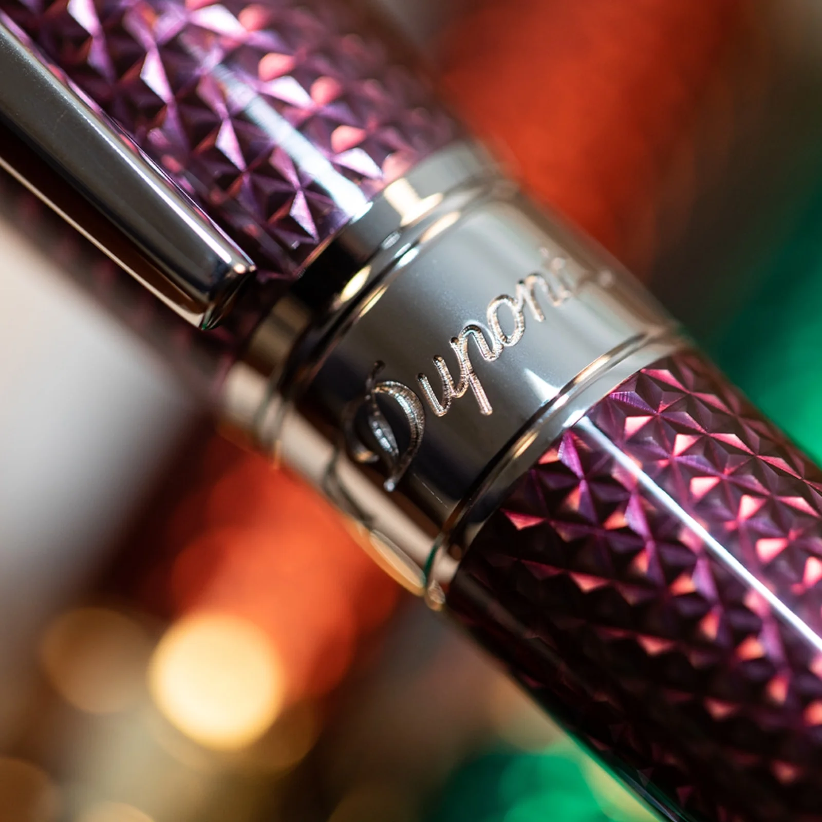 S.T. Dupont Line D Large Firehead Guilloché Amethyst - Image 4