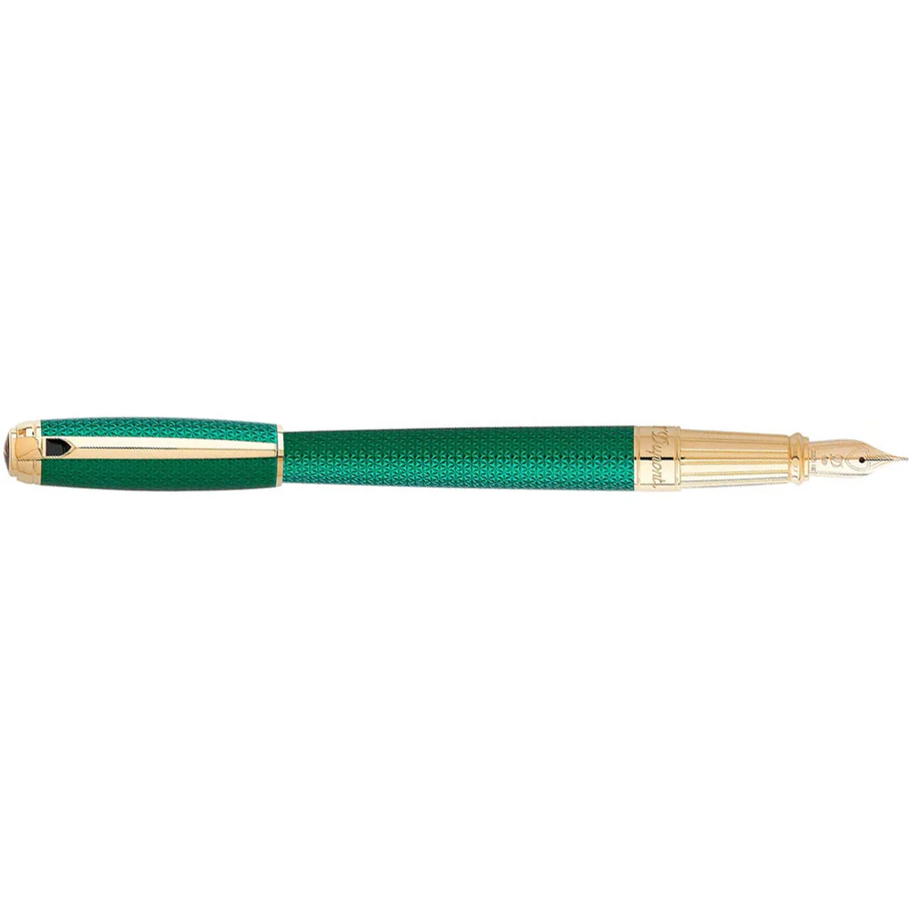 S.T. Dupont Line D Large Firehead Guilloché Emerald - Image 3