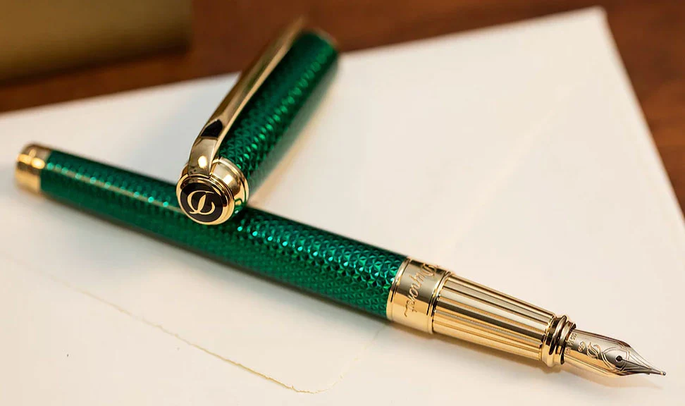 S.T. Dupont Line D Large Firehead Guilloché Emerald - Image 7