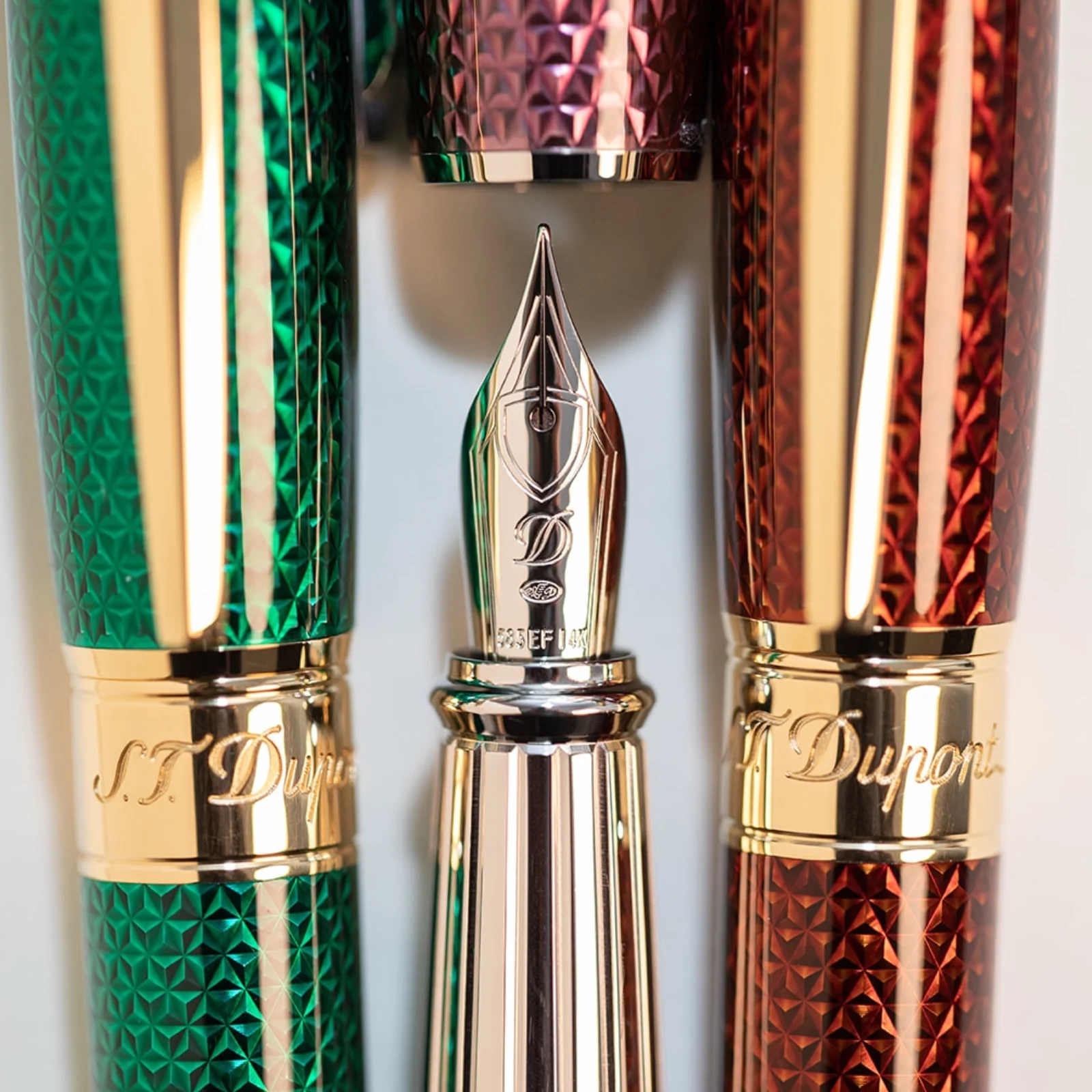 S.T. Dupont Line D Large Firehead Guilloché Emerald - Image 8