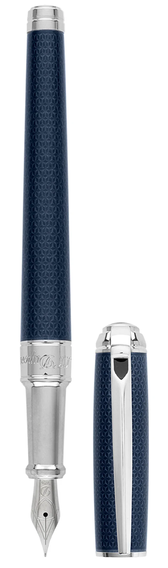 S.T. Dupont Line D Medium Blue Guilloché - Image 3